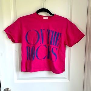 MOTHER Pink 'On The Rocks' Tee